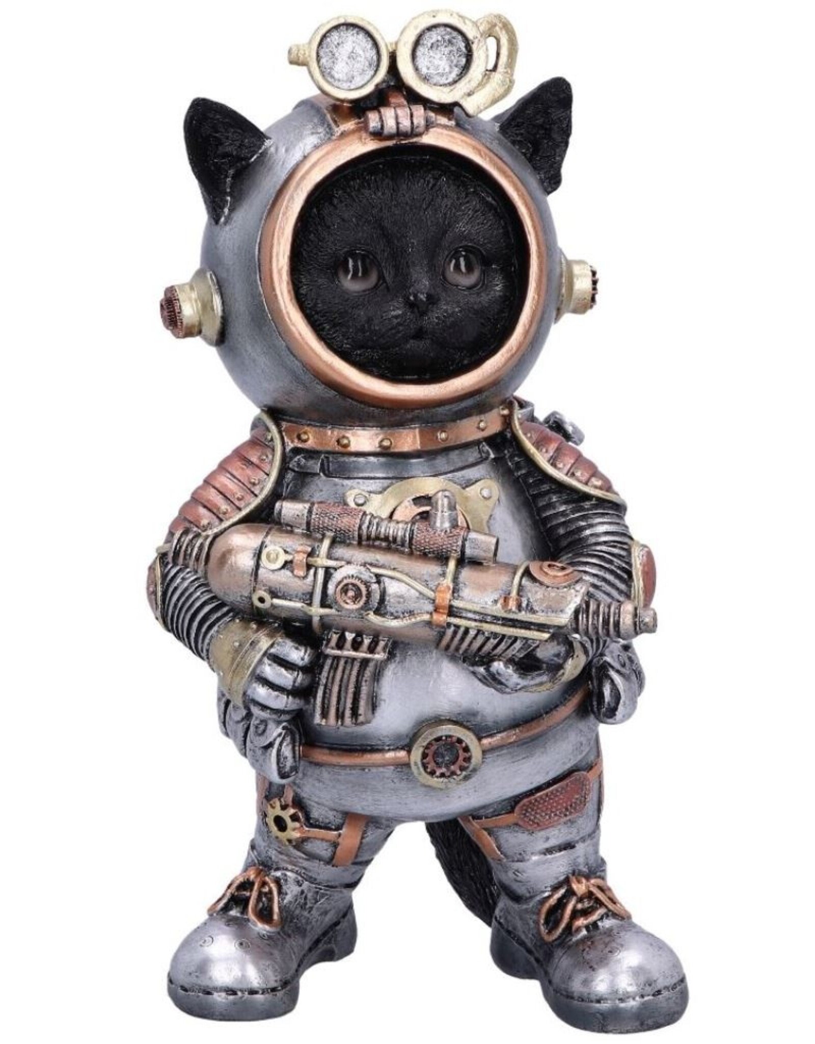 NemesisNow Giftware & Lifestyle - Cat-tack Space Steampunk Kattenbeeldje