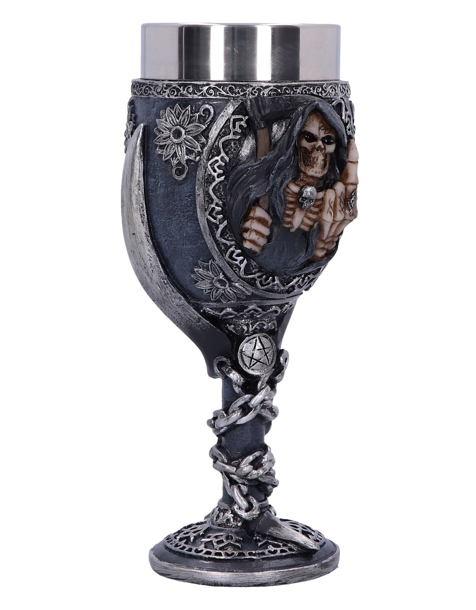 NemesisNow Drinkware - Curse Goblet Skelet met Middelvinger kelk