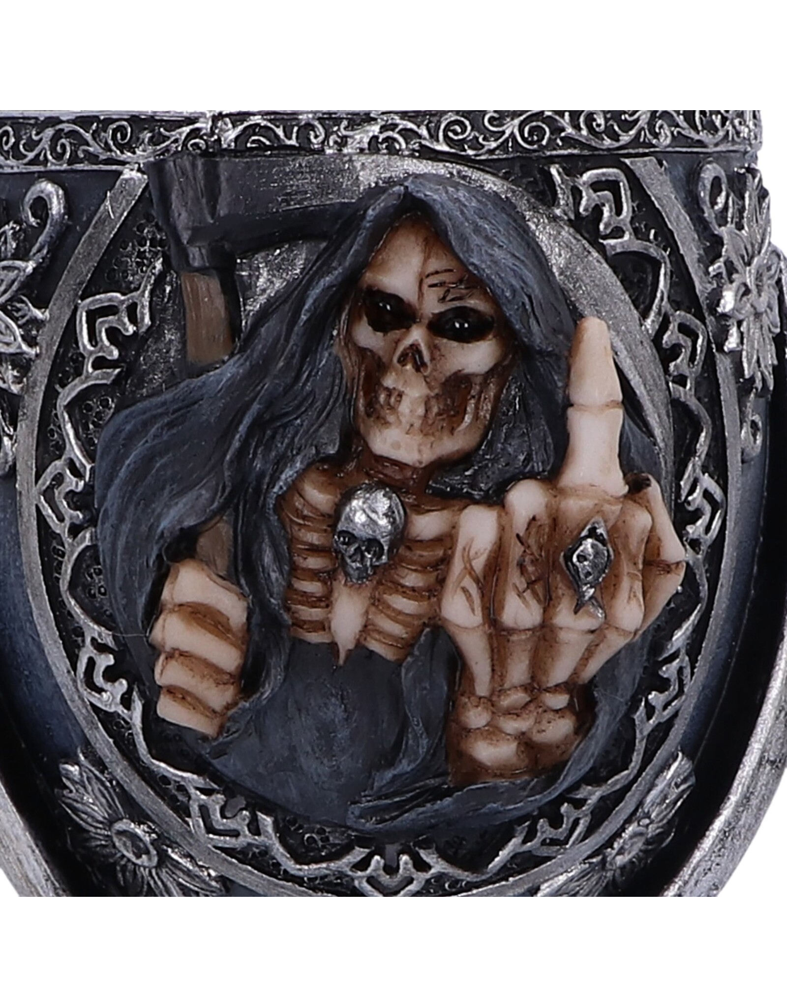 NemesisNow Drinkware - Curse  Goblet Skeleton with Middle Finger