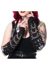 Poizen Industries Gothic and Steampunk accessories - Poizen Industries Arm warmers with chains