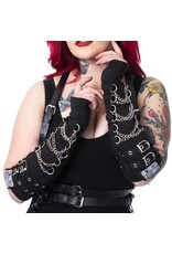 Poizen Industries Gothic and Steampunk accessories - Poizen Industries Arm warmers with chains