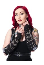 Poizen Industries Gothic and Steampunk accessories - Poizen Industries Arm warmers with chains