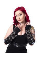 Poizen Industries Gothic and Steampunk accessories - Poizen Industries Arm warmers with chains