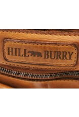 HillBurry Leather Shoulder bags  leather crossbody bags - HillBurry Shoulder Bag with multiple pockets washed leather cognac