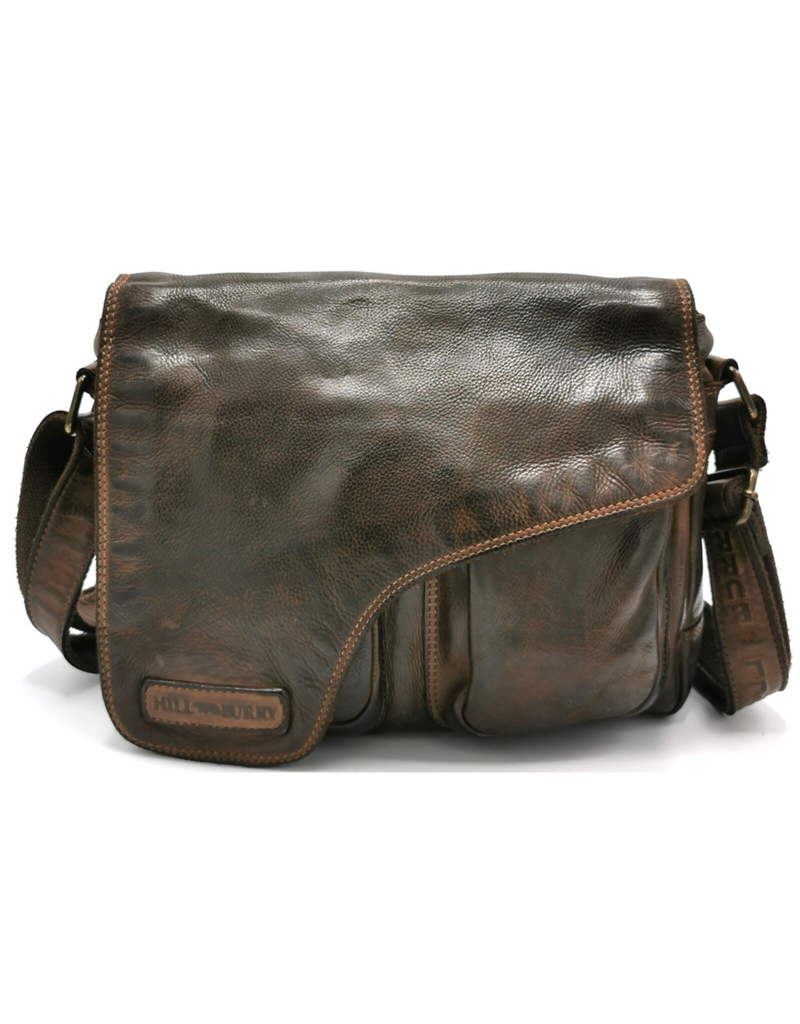 Trukado Leren schodertassen Leren crossbody tassen - Hillburry schoudertas holster omslag gewassen leer bruin