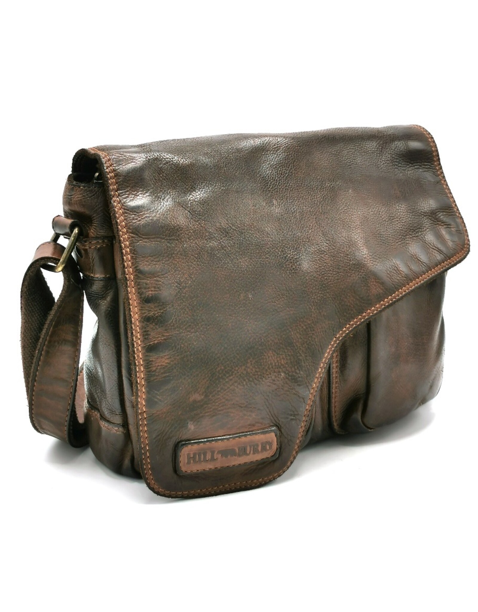 Trukado Leren schodertassen Leren crossbody tassen - Hillburry schoudertas holster omslag gewassen leer bruin