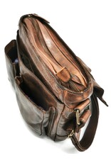 Trukado Leren schodertassen Leren crossbody tassen - Hillburry schoudertas holster omslag gewassen leer bruin