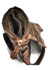 Trukado Leren schodertassen Leren crossbody tassen - Hillburry schoudertas holster omslag gewassen leer bruin