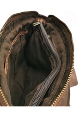 Trukado Leren schodertassen Leren crossbody tassen - Hillburry schoudertas holster omslag gewassen leer bruin