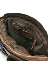 Trukado Leren schodertassen Leren crossbody tassen - Hillburry schoudertas holster omslag gewassen leer bruin