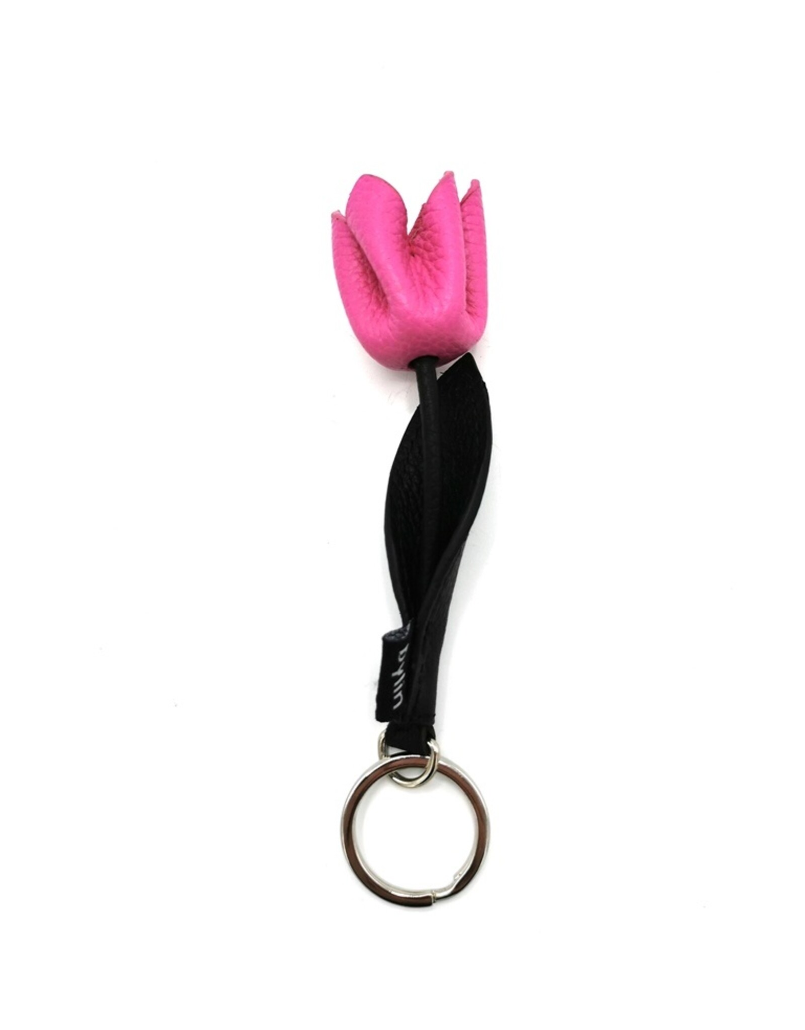 by-Lin Dutch Design Leren Designtassen en accessoires - by-Lin Bloeiende Tulp Sleutelhanger Roze