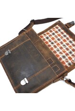 HillBurry Leren werktassen en Leren laptoptassen - HillBurry Leren schooltas vintage look (large)