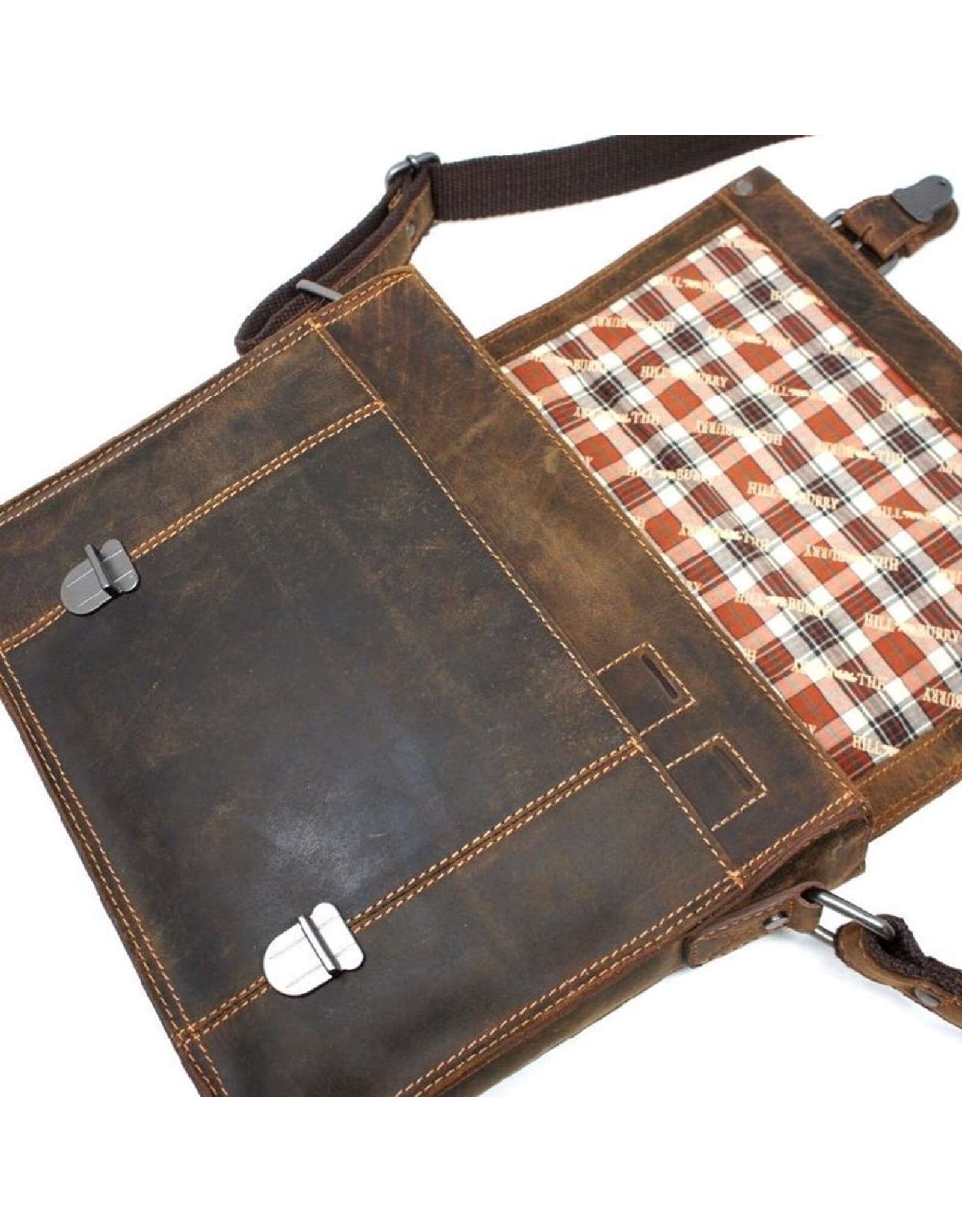 HillBurry Leather laptop bags - HillBurry Leather school bag vintage look (large)