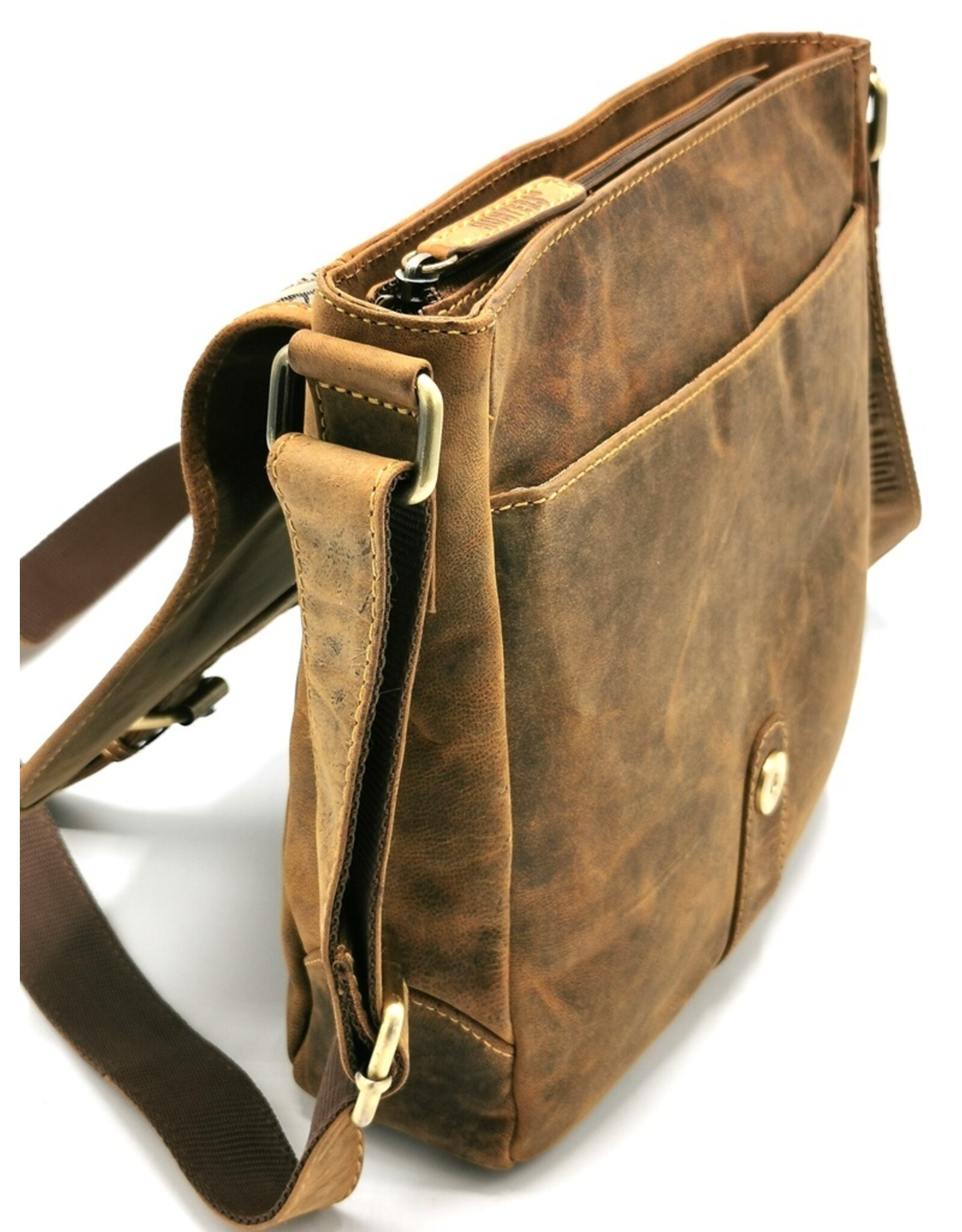 Hunters Leather Shoulder bags - Hunters Leather Shoulder bag with buckle