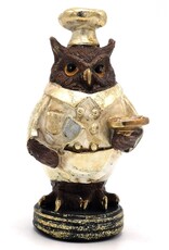 Clayre & Eef Giftware & Lifestyle - Owl Chef figurine 14cm