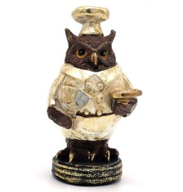 Clayre & Eef Owl Chef figurine 14cm