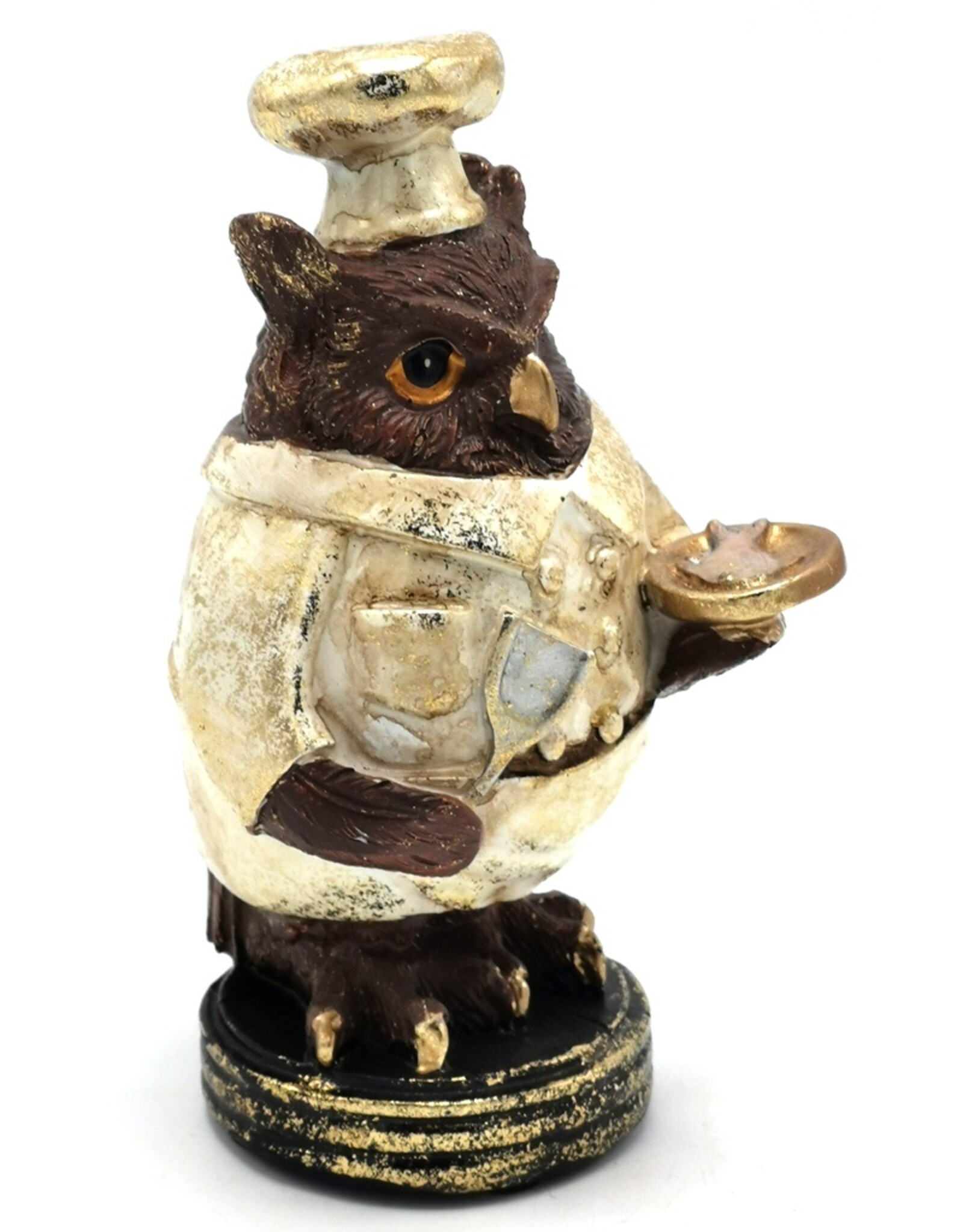 Clayre & Eef Giftware & Lifestyle - Owl Chef figurine 14cm