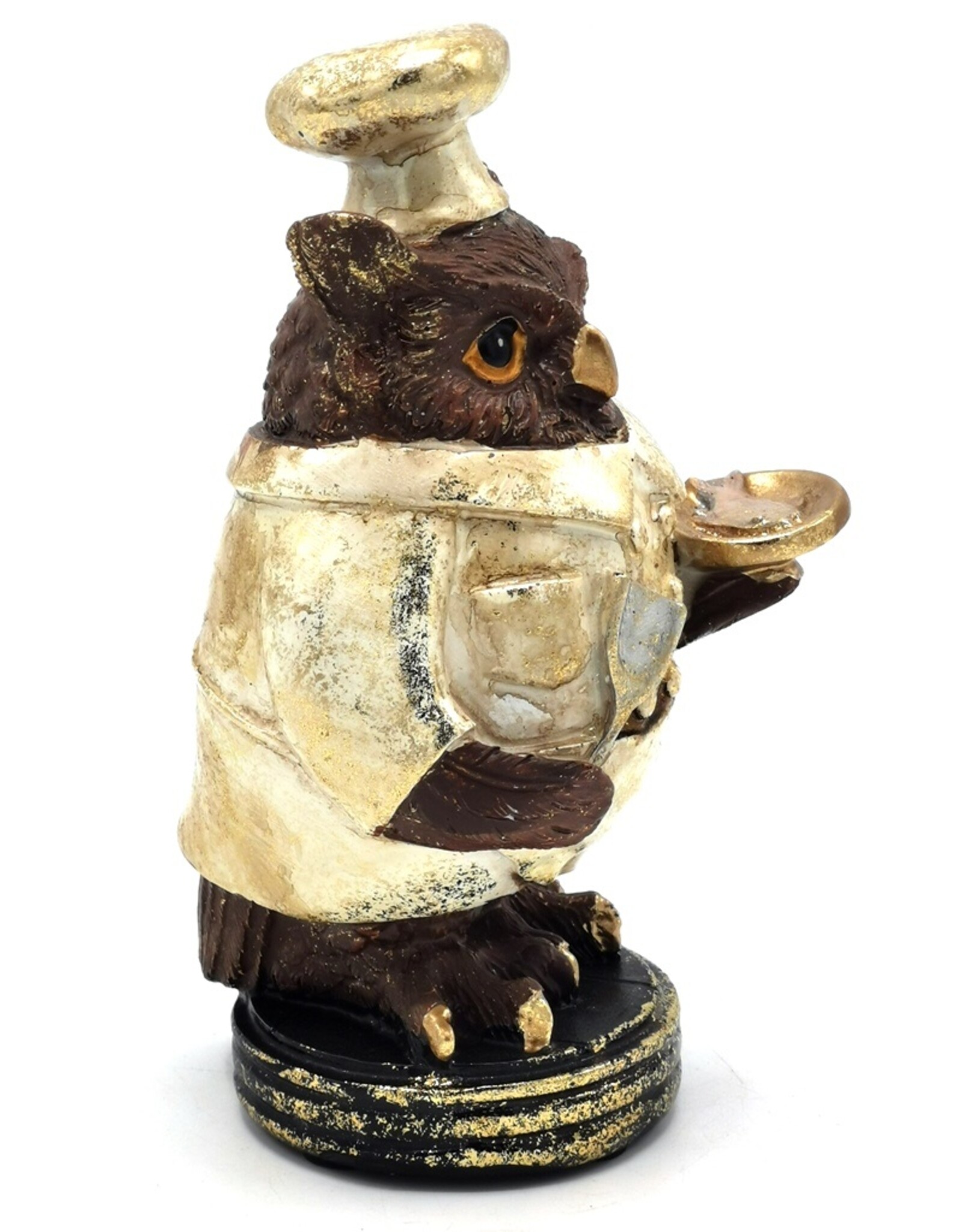 Clayre & Eef Giftware & Lifestyle - Owl Chef figurine 14cm