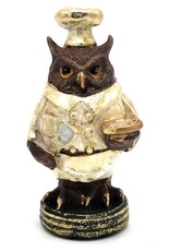 Clayre & Eef Giftware & Lifestyle - Owl Chef figurine 14cm