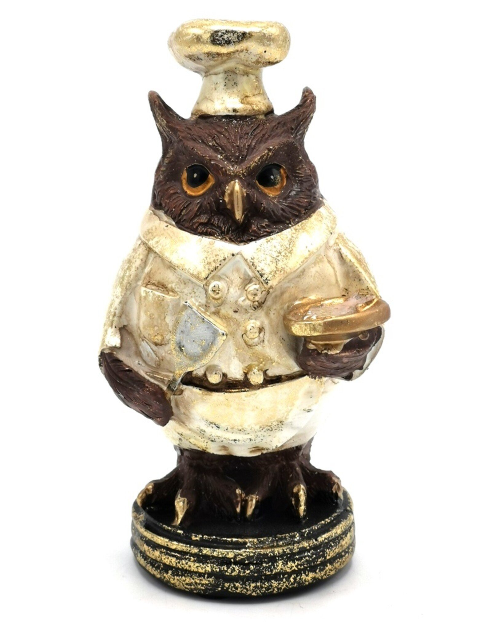 Clayre & Eef Giftware & Lifestyle - Owl Chef figurine 14cm