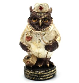 Clayre & Eef Owl Doctor figurine 13cm