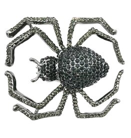 Dark Desire Black Widow Spider Brooch with Magnet