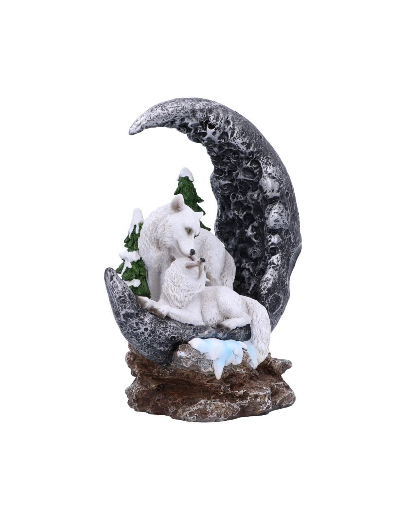 Alator Giftware & Lifestyle - Lunar Companions Wolven Maanbeeldje 19.3cm