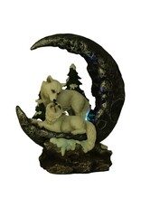 Alator Giftware & Lifestyle - Lunar Companions Wolven Maanbeeldje 19.3cm