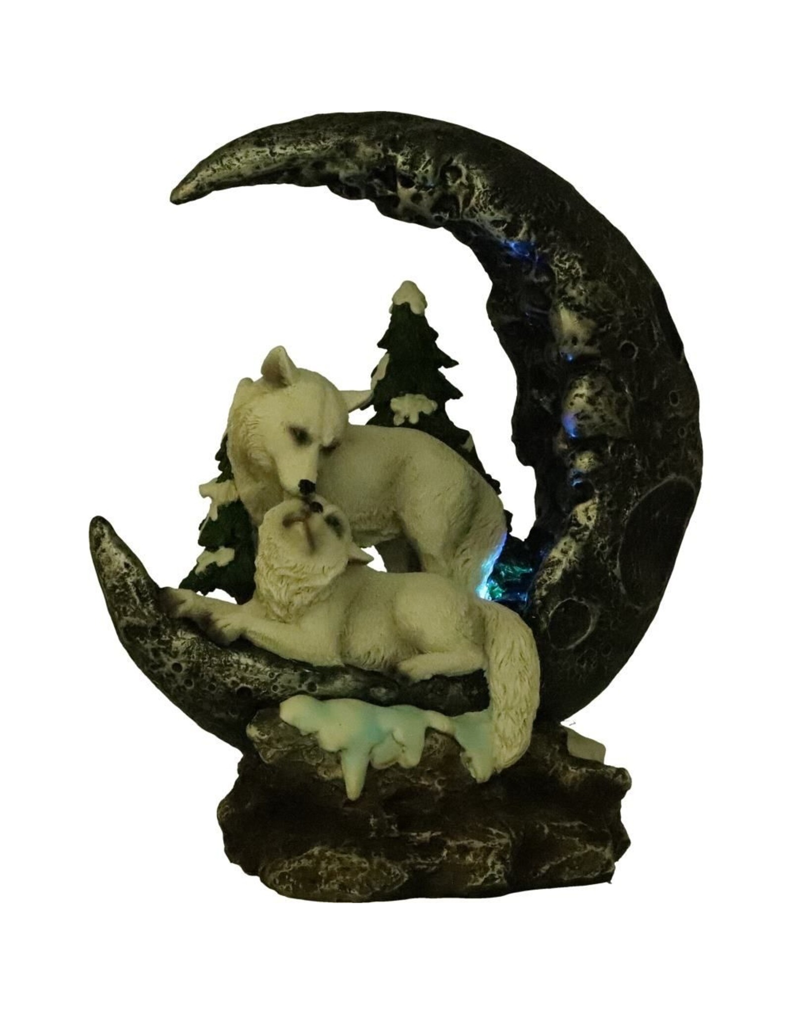 Alator Giftware & Lifestyle - Lunar Companions Wolven Maanbeeldje 19.3cm