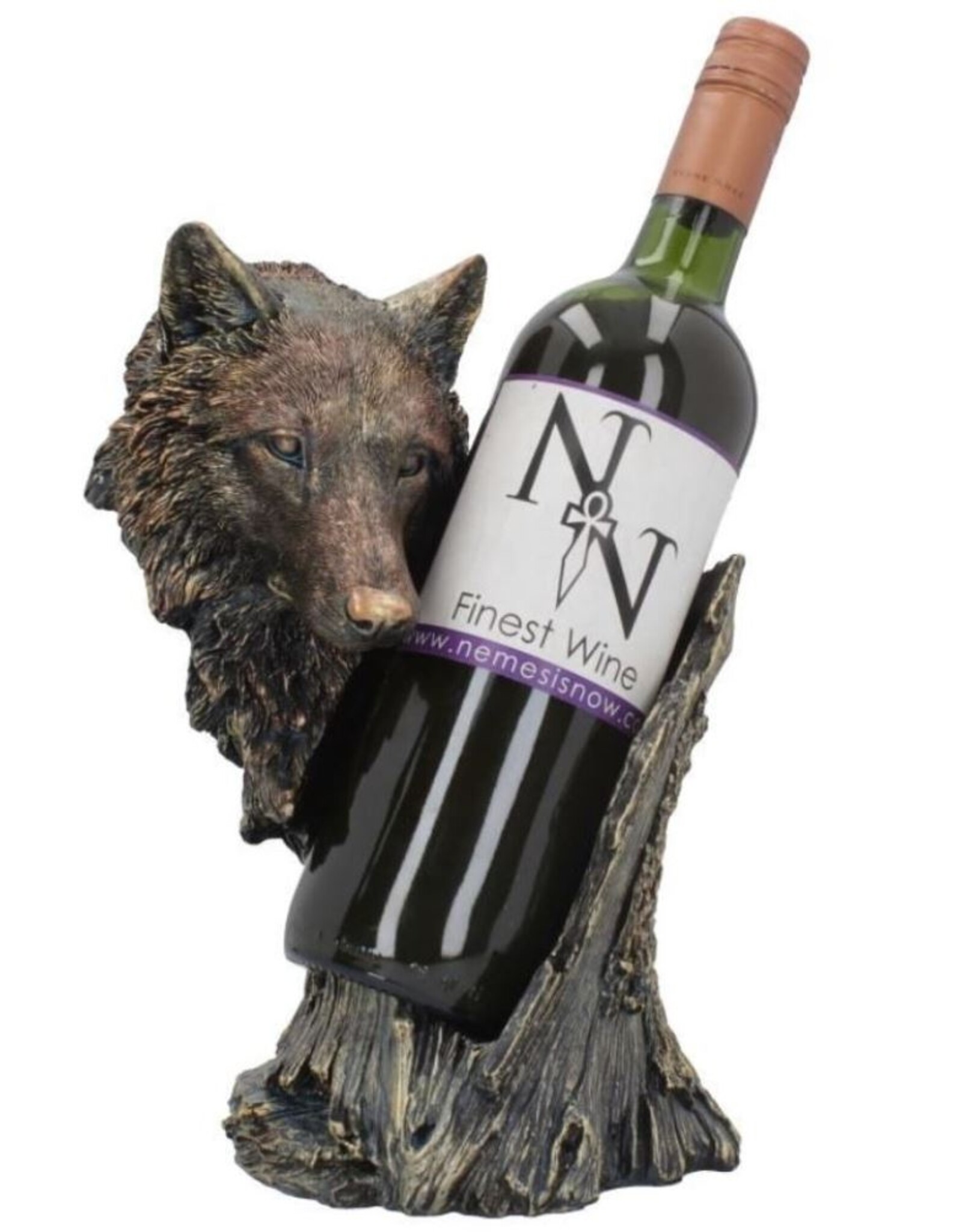 NemesisNow Drinkware - Call of the Wine Wolf Wine Bottle Holder Nemesis Now