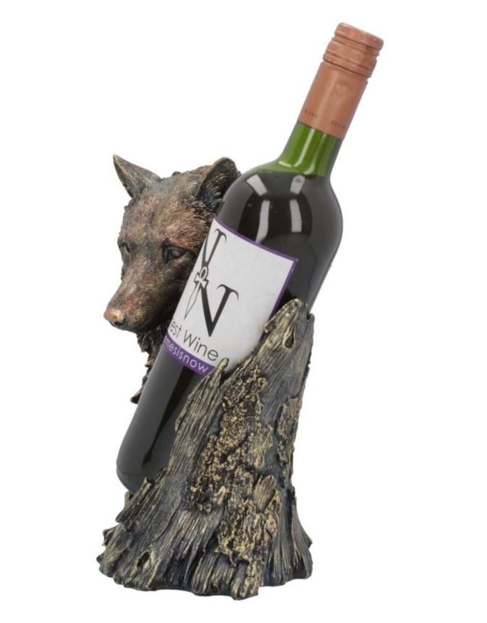 NemesisNow Drinkware - Call of the Wine Wolf Wine Bottle Holder Nemesis Now