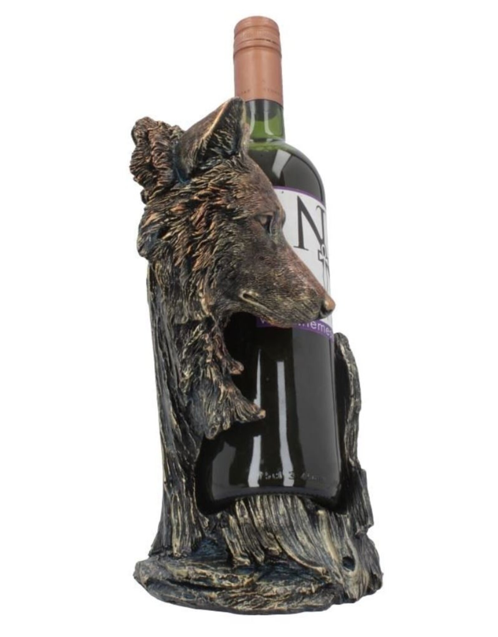 NemesisNow Drinkware - Call of the Wine Wolf Wine Bottle Holder Nemesis Now