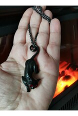 Alchemy Sieraden - Zwarte Kat ketting  Cat Sith Alchemy