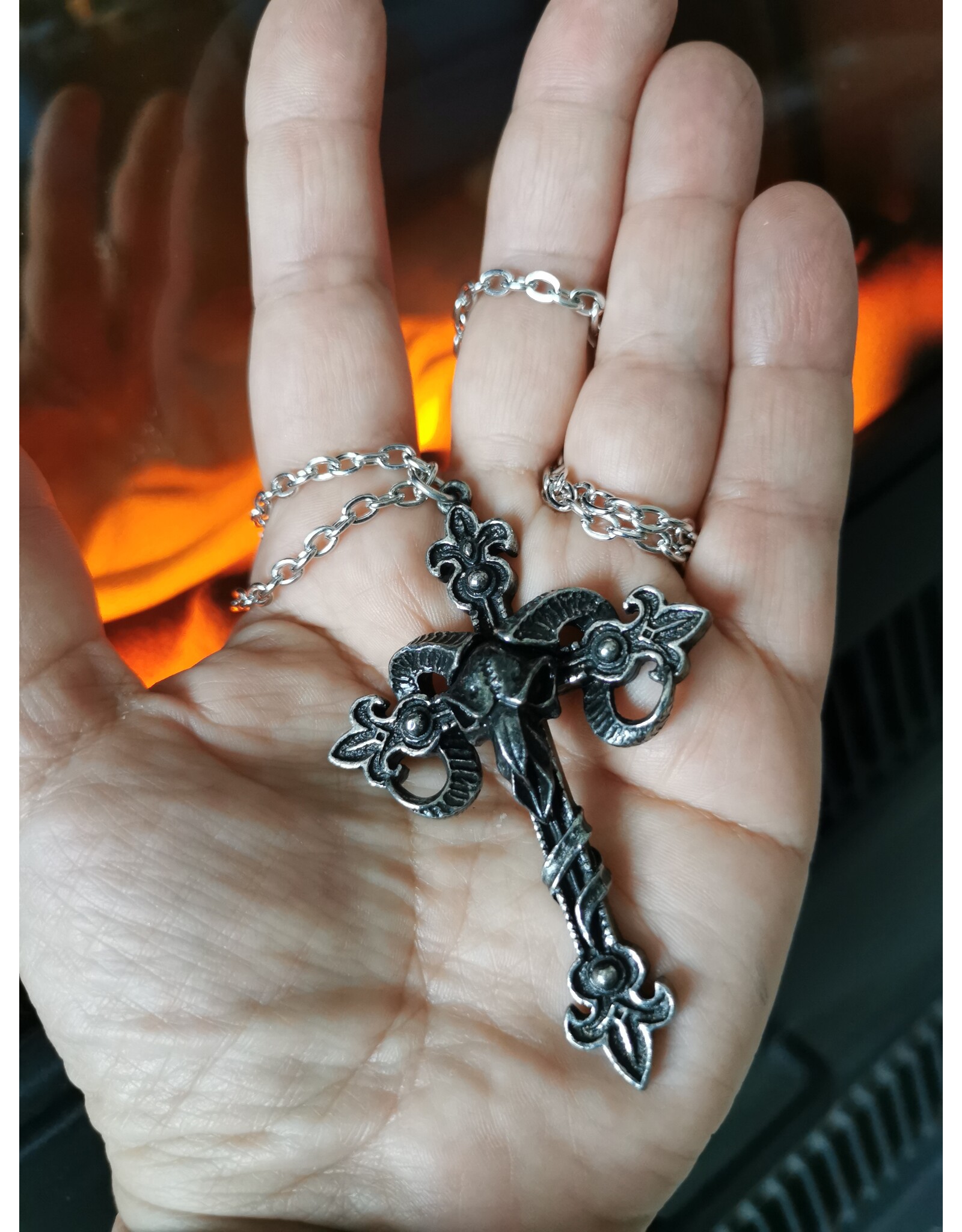 Alchemy Sieraden - Kruis van Baphomet ketting Alchemy