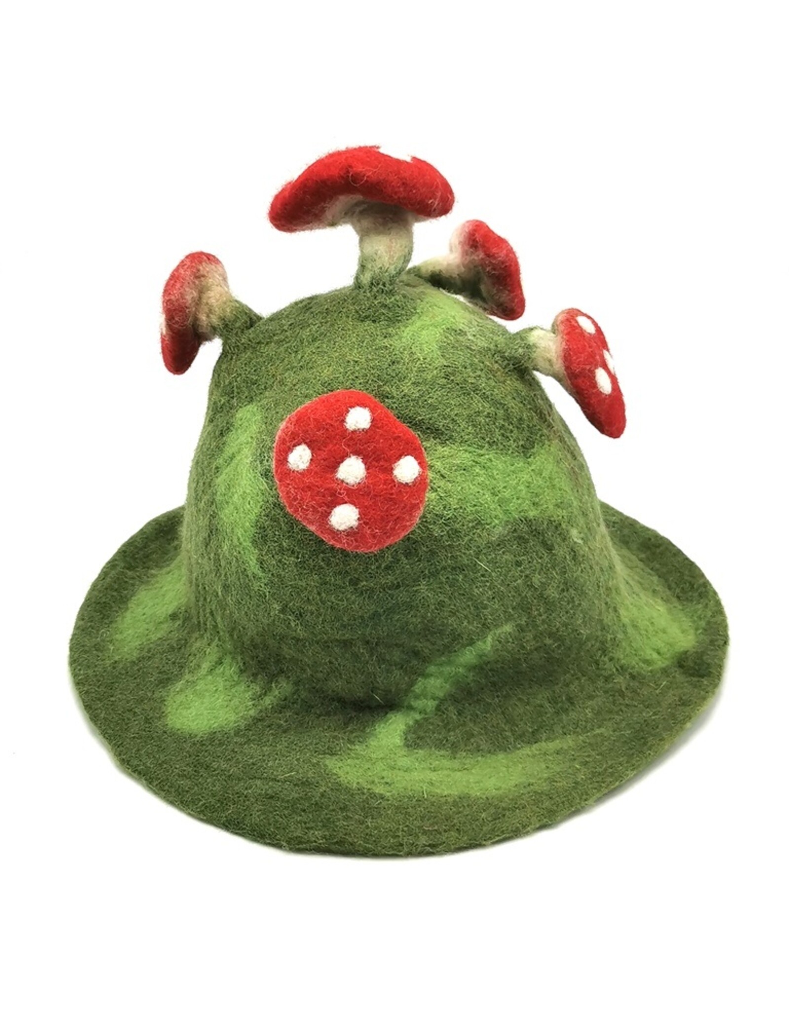 ONK Miscellaneous - Vilten hoed "Paddenstoel Vliegenzwam" groen-rood