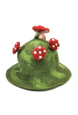 Trukado Miscellaneous - Felt hat "Mushroom Fly Swamp" green-red