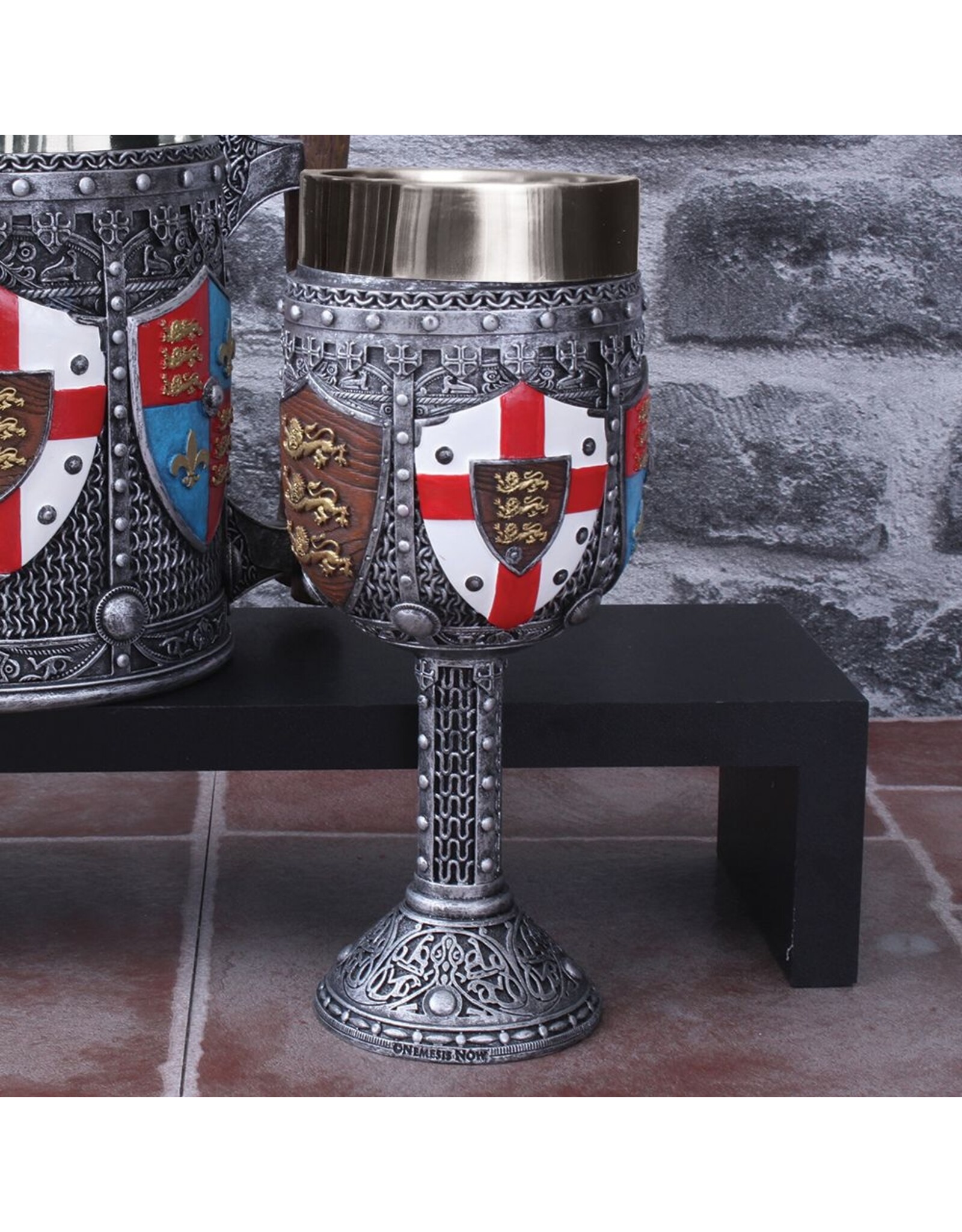 NemesisNow Drinkware - English Three Lions Shield St George Henry IV Wine Goblet