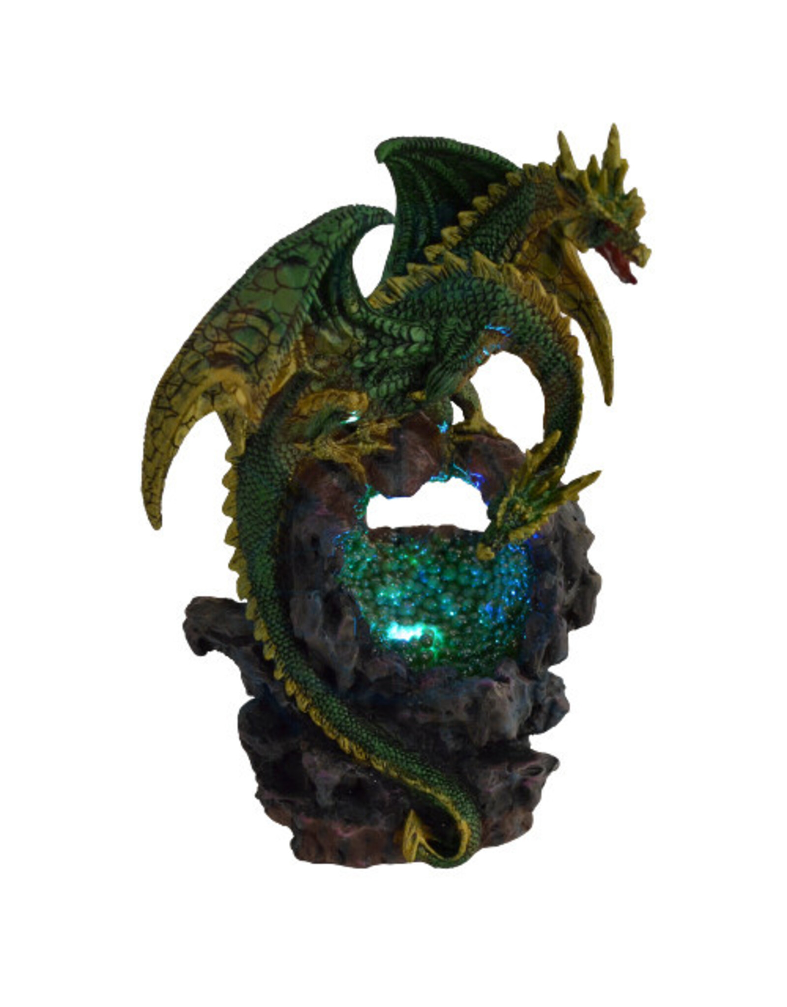 VG Giftware & Lifestyle - Two headed Dragon with Crystal LED light 25cm