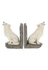 Willow Hall Giftware & Lifestyle - Wardens of the North White Wolf Bookends