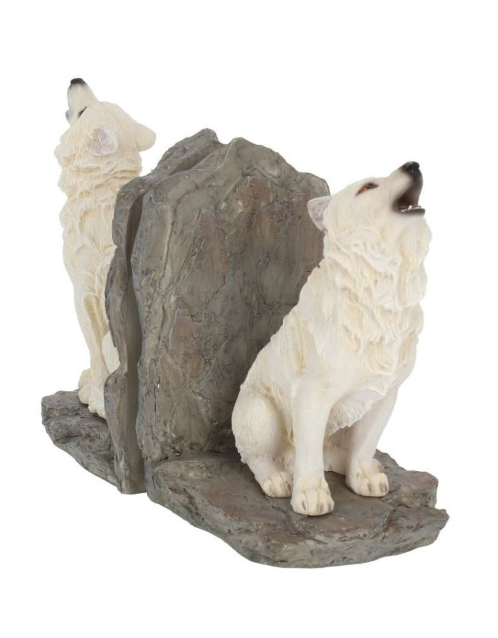 Willow Hall Giftware & Lifestyle - Wardens of the North White Wolf Bookends