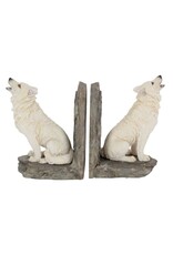 Willow Hall Giftware & Lifestyle - Wardens of the North White Wolf Bookends