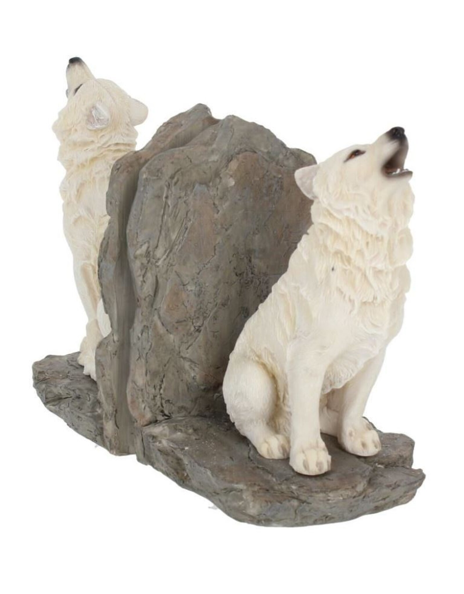 Willow Hall Giftware & Lifestyle - Wardens of the North White Wolf Bookends