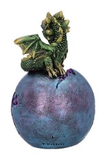 Alator Giftware & Lifestyle - Geode Guard Green Dragon on Crystal Sphere  LED