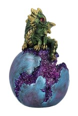 Alator Giftware & Lifestyle - Geode Guard Green Dragon on Crystal Sphere  LED