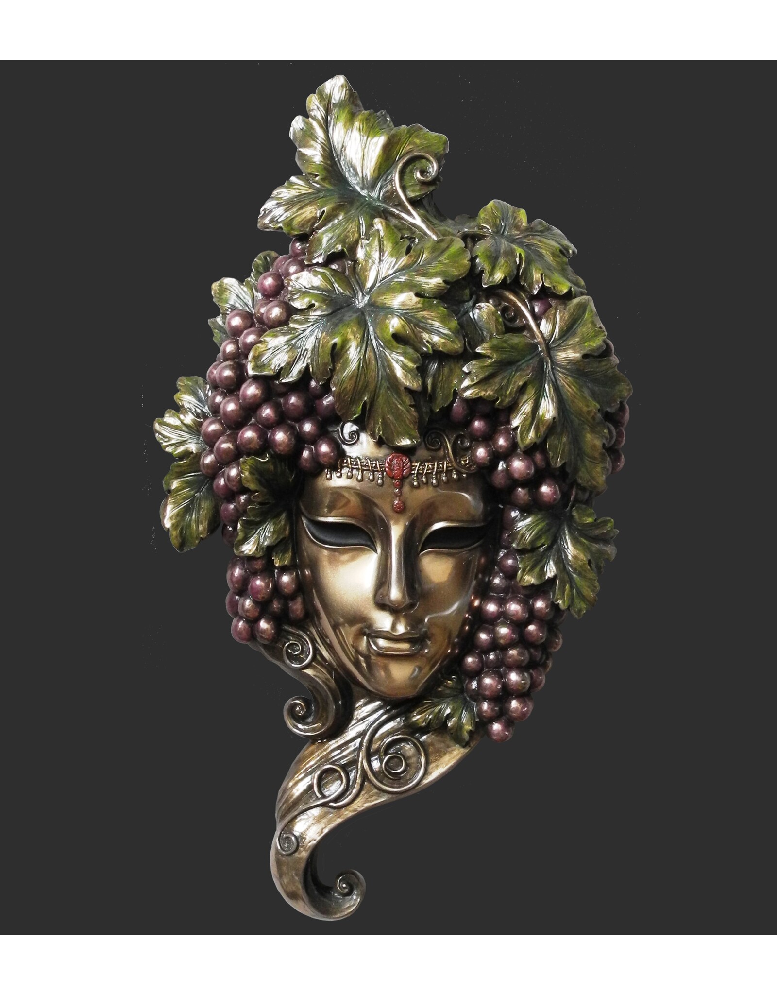 Veronese Design Miscellaneous - Venetian Mask Con l'Uva with Grapes Wall Hanging Veronese Design