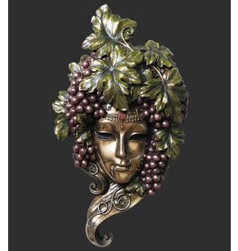 Veronese Design Venetian Mask Con l'Uva with Grapes Wall Hanging Veronese Design