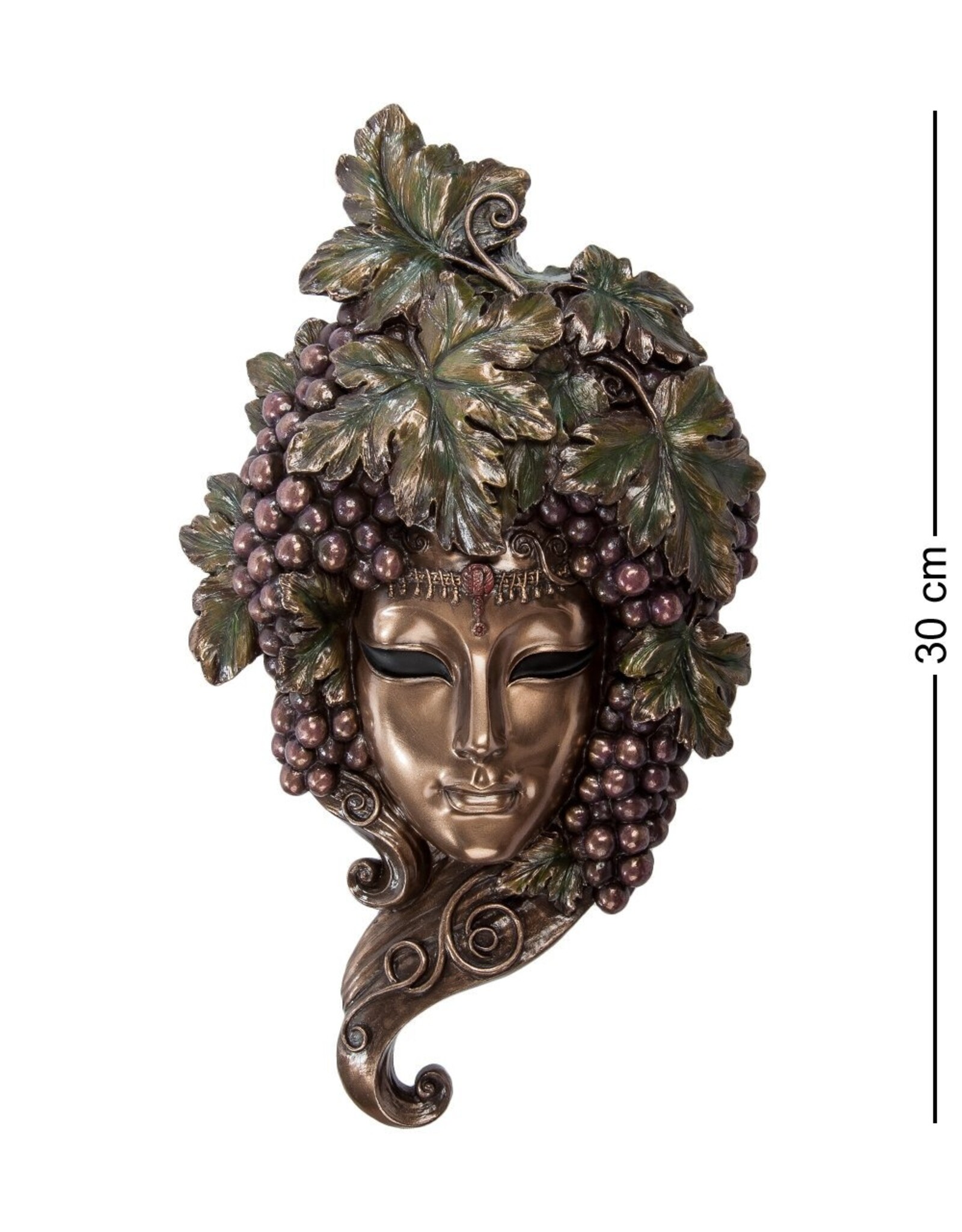 Veronese Design Miscellaneous - Venetian Mask Con l'Uva with Grapes Wall Hanging Veronese Design