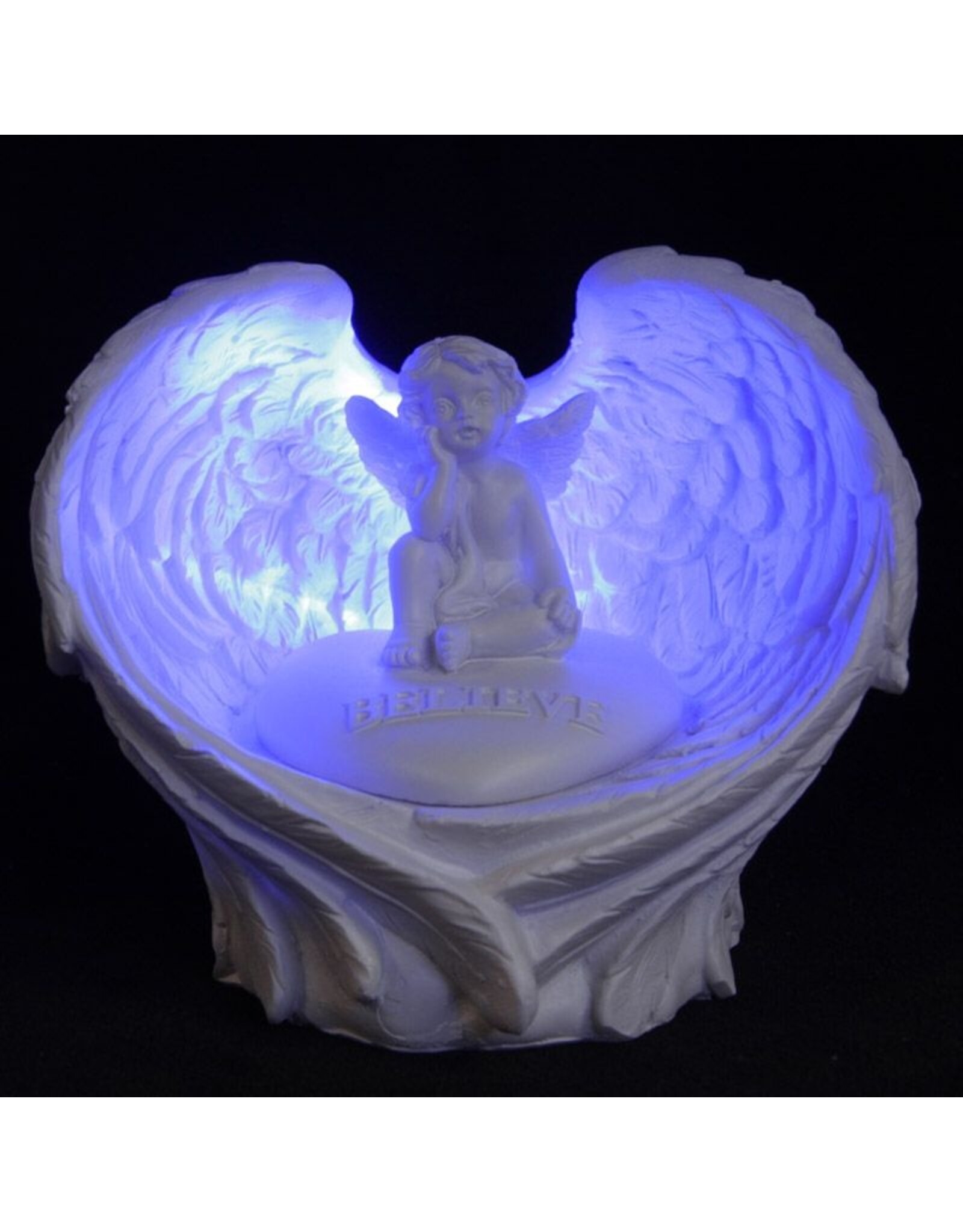 Puckator Giftware & Lifestyle - Hope Dream Love Believe Angel Wings and Cherub - LED