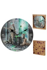 NemesisNow Giftware en Collectables -  Wandklok Katten en Bubbelende Ketel Hubble Bubble Lisa Parker