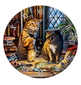 Puckator Wandklok Purrlock Holmes Kat Lisa Parker